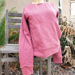 Lululemon Dusty Rose Workout Athleisure Exercise Longsleeve Lined Warm Sweater